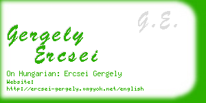 gergely ercsei business card
